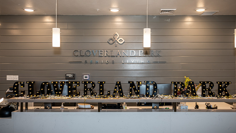 Cloverland Park Grand Opening sign
